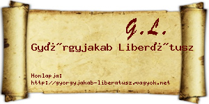 Györgyjakab Liberátusz névjegykártya
